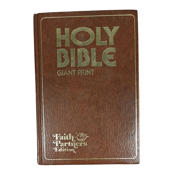 Holy Bible Giant Print King James Version 1976 KJV Faith Partners Edition - Picture 1 of 12